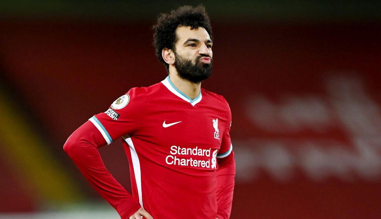 Liverpool dibuat hancur lebur oleh tim tamu Manchester City pada laga pekan ke-23 Premier League di Stadion Anfield, Minggu (7/2/2021). (Laurence Griffiths/Pool via AP)