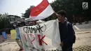 Mahasiswa yang tergabung dalam Jamak melakukan aksi unjuk rasa di KPK Jakarta, Rabu (3/10). Mereka juga menunut KPK menindak lanjuti hasil temuan investigasi audit BPK dalam kasus kontrak JICT-Koja. (Liputan6.com/Angga Yuniar)