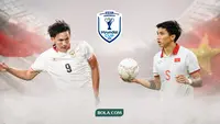 Mitchell Baker Vs Doan Van Hau, Timnas Indonesia Vs Vietnam. (Photo Bola.com/Grafis Wiwig Prayugi)