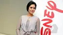 Saat ditemui di kantor PT Walt Disney Indonesia, Jakarta, penyanyi Raisa terlihat sangat cantik, Rabu (18/2/2015). (Liputan6.com/Panji Diksana)