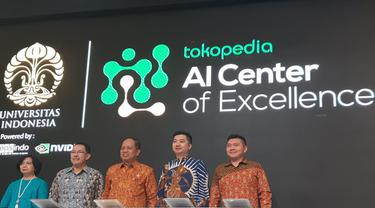 Peresmian pusat pengembangan AI kolaborasi Tokopedia dan UI di Kampus UI, Depok, Kamis (28/3/2019).