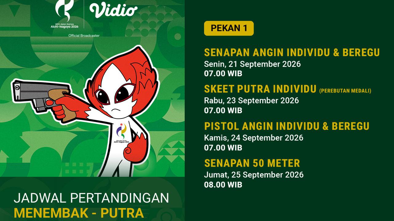 Asian Games 2026 Men’s Shooting Week 1: Persaingan Medali Sampai 25 September 2026 di Vidio