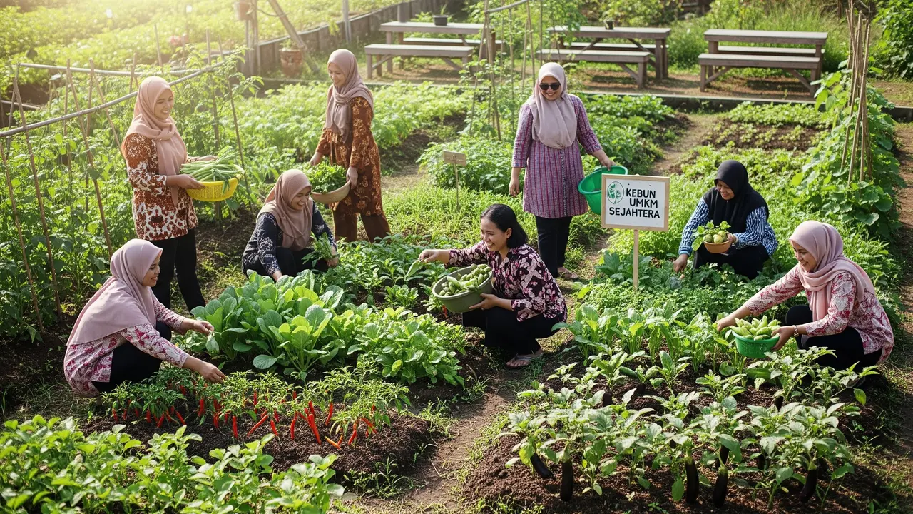 Ide Kebun Sayur untuk Ibu-ibu Komunitas UMKM/Gemini AI