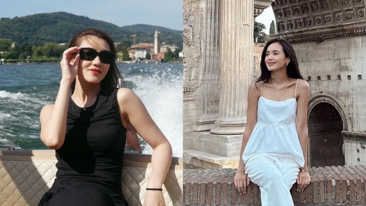 8 Adu Gaya Aaliyah Massaid dan Beby Tsabina yang Sama-sama Bulan Madu di Italia, Stylish dengan Chic Outfit