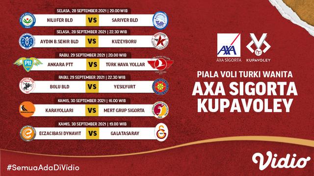 Jadwal dan Live Streaming Piala Voli Turki Wanita 2021 di Vidio Pekan Ini