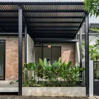 Rumah Tropis Minimalis Industrial. Foto: Meta AI