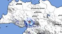 Gempa Magnitudo 3,3 menggetarkan wilayah Kabupaten Sukabumi, Kamis (9/5/2024). (Liputan6.com/ Dok BMKG)
