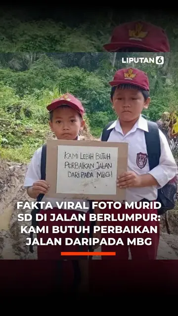 Fakta Viral Foto Murid SD di Jalan Berlumpur: Kami Butuh Perbaikan Jalan daripada MBG