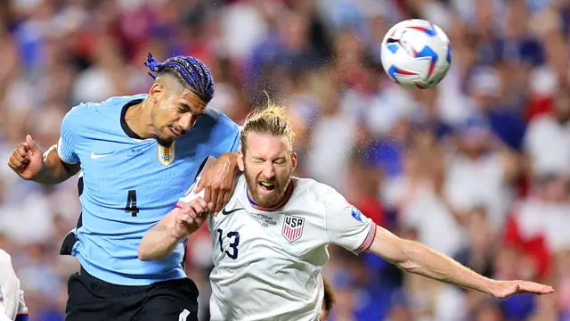 Foto: Gol Tunggal Mathias Olivera Hentikan Langkah Tuan Rumah di Copa America 2024, Uruguay Menang Sempurna di Fase Grup