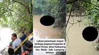 Geger Penemuan Mayat di Sungai Lampung Selatan, Diduga Pegawai Koperasi yang Hilang