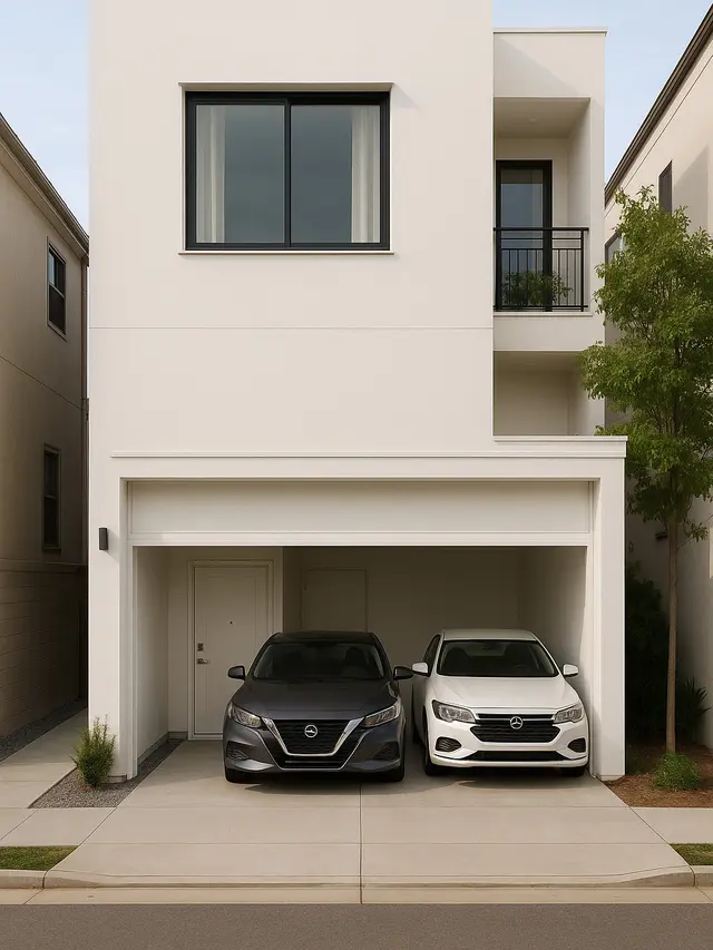 Model Rumah dengan Carport Kecil di Gang Sempit (Image by ChatGPT)