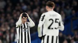Alvaro Morata - Penyerang berusia 29 tahun ini bisa dibilang sedang mengalami masa sulit mencetak gol. Dari 12 laga yang dilakoni, bomber Juventus asal Spanyol itu baru mengemas 2 gol di Serie A musim ini. (AP/Matt Dunham)