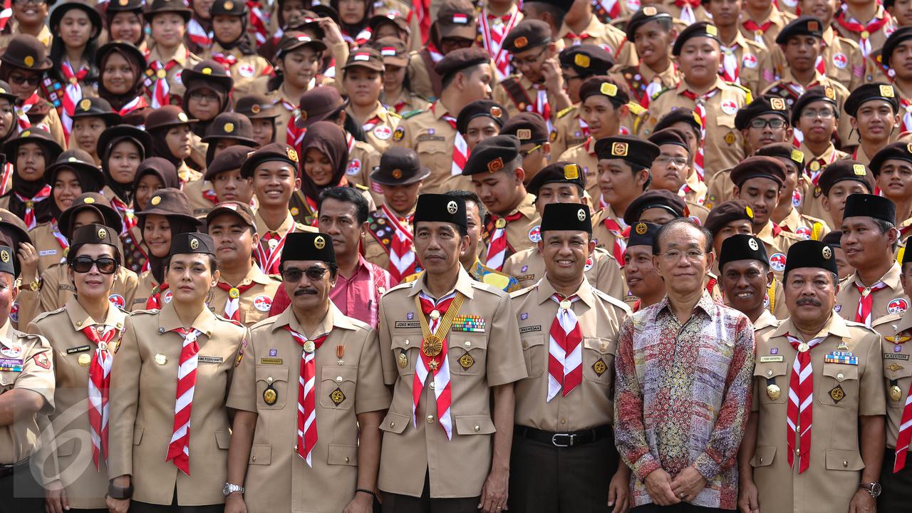 20150724-Jokowi Lepas Kepergian 462 Kontingen Pramuka ke Jepang-Jokowi 6