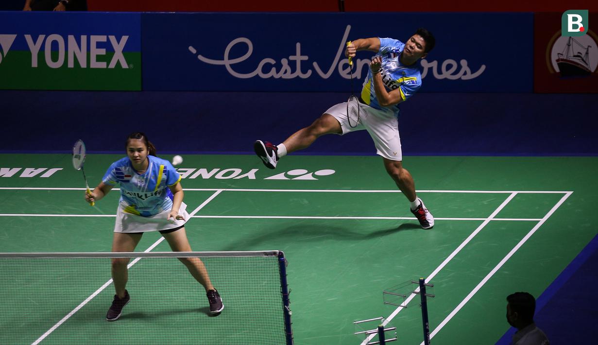 Saat menang atas ganda campuran Skotlandia, Adam Hall/Julie MacPherson di babak 32 besar Indonesia Open 2022 (15/6/2022) kondisi Praveen Jordan masih baik-baik saja. (Bola.com/Bagaskara Lazuardi)