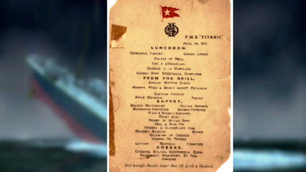 Daftar menu makan siang terakhir di Kapal Titanic