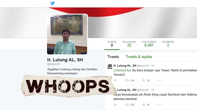 WHOOPS: Baru 3 Hari, Follower Haji Lulung Capai 7000