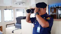Awal Kapal Pengawas Hiu 03 tengah melakukan tugas pratoli di wilayah Indonesia. (Dok KKP)