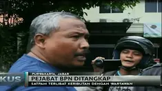 Tim Saber Pungli Polres Purwakarta mengamankan Mamat Saepudin seorang pejabat BPN dalam operasi tangkap tangan.
