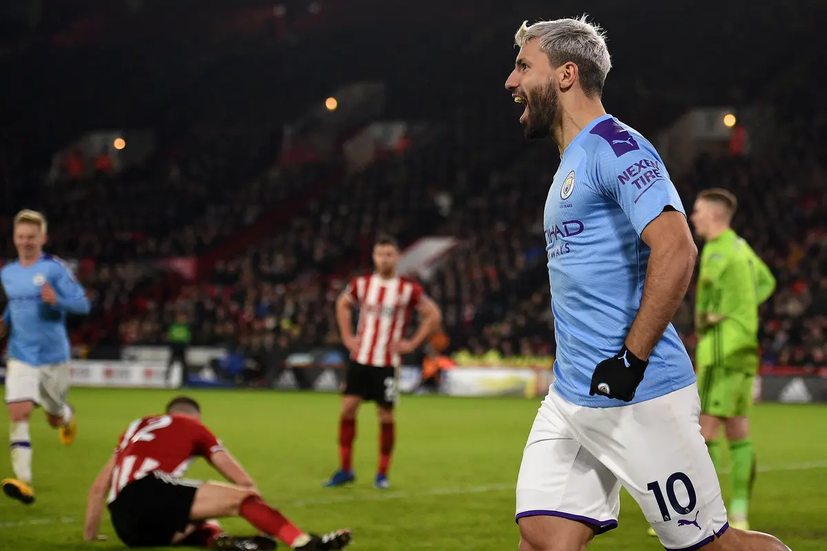 Striker Manchester City, Sergio Aguero (OLI SCARFF / AFP)