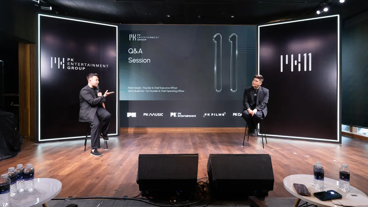 [Kiri-Kanan] Peter Harjani, Founder dan CEO PK Entertainment Group &Harry Sudarma, Co-Founder dan COO PK Entertainment Group. (Dok
