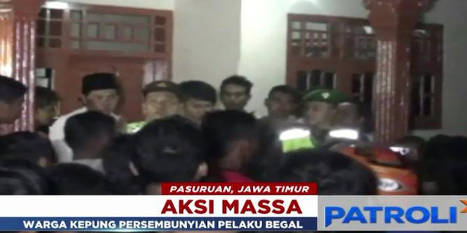Situasi Mencekam Pengepungan Rumah Pelaku Begal di Pasuruan