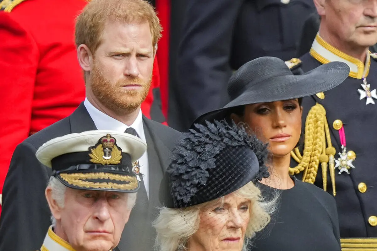 Pangeran Harry dan Meghan Markle berisiko gagal melanjutkan kerja sama dengan Netflix. Hal ini bermula saat keduanya diminta untuk menghasilkan film dan serial dengan ide yang lebih baik. (AP Photo/Martin Meissner, Pool, File)