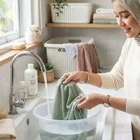 Cara Mencuci Hijab Voal agar Tetap Tegak dan Tidak Mudah Lemas (AI Generated)