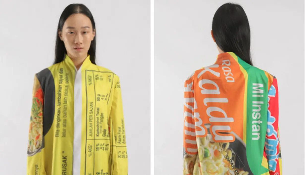 <p>TANGAN x Indomie berkolaborasi menciptakan jaket dan kaus unik dan keren merayakan hari jadi ke-50 Indomie (Foto: @sonderlab)</p>