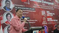 Caleg PDI Perjuangan, Sony Kusumo, dalam acara seminar wawasan kebangsaan yang digelar oleh PGLII dan Yayasan Harmony Monistries, Sabtu (11/11/2023) (Istimewa)