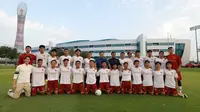 Pemain Persib Junior berlatih di Aspire Academy