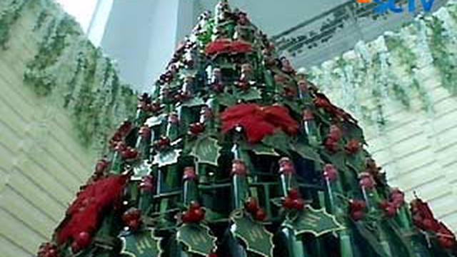 Pohon Natal Dari Botol Bekas