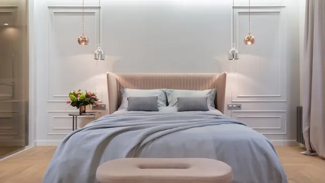 Contoh ilustrasi tempat tidur dengan penataan sprei ala hotel yang cantik