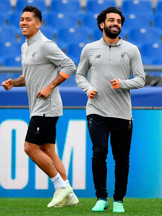 Latihan Santai Pemain Liverpool Jelang Hadapi AS Roma