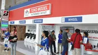 Booth Toko Model Bridgestone di salah satu pameran otomotif di Indonesia. (ist)