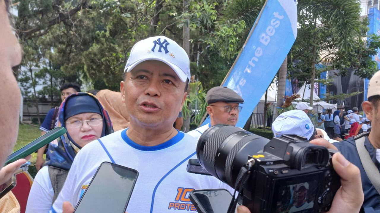 Sekda Jabar Herman Suryatman ada dua jurus jitu untuk menekan stunting di Indonesia khususnya di Jawa Barat yakni penanganan sebelum kelahiran dan setelah kelahiran. (Liputan6.com/Jayadi Supriadin)