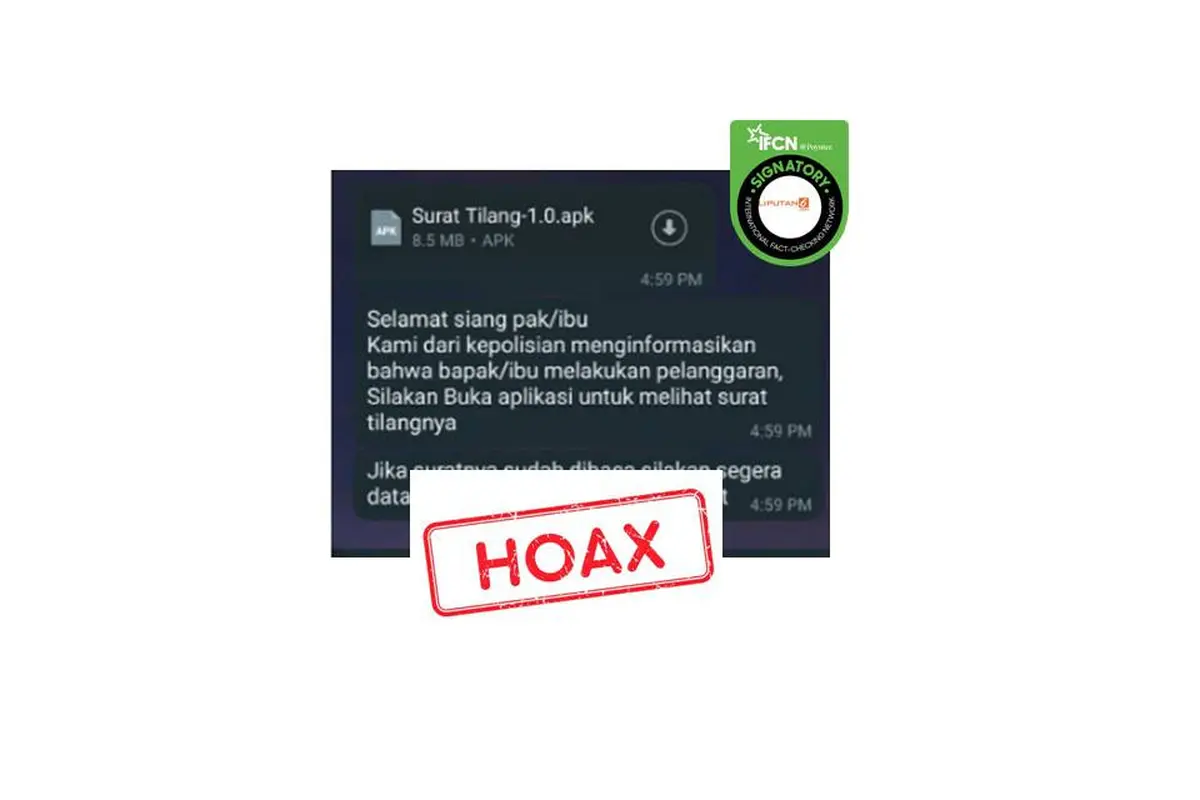 Cek Fakta aplikasi surat tilang