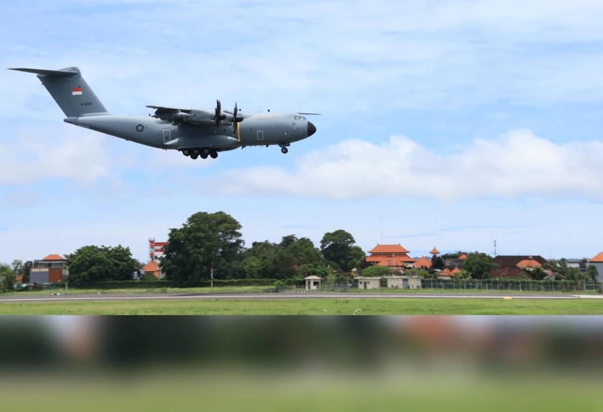 FOTO: Koopsudnas Uji Sistem Pendaratan Airbus A400M di Bali
