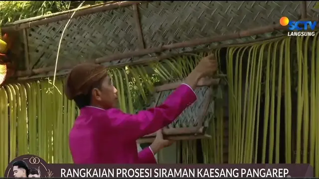 Presiden Joko Widodo buka siraman Kaesang Pangarep dengan prosesi Bleketepe