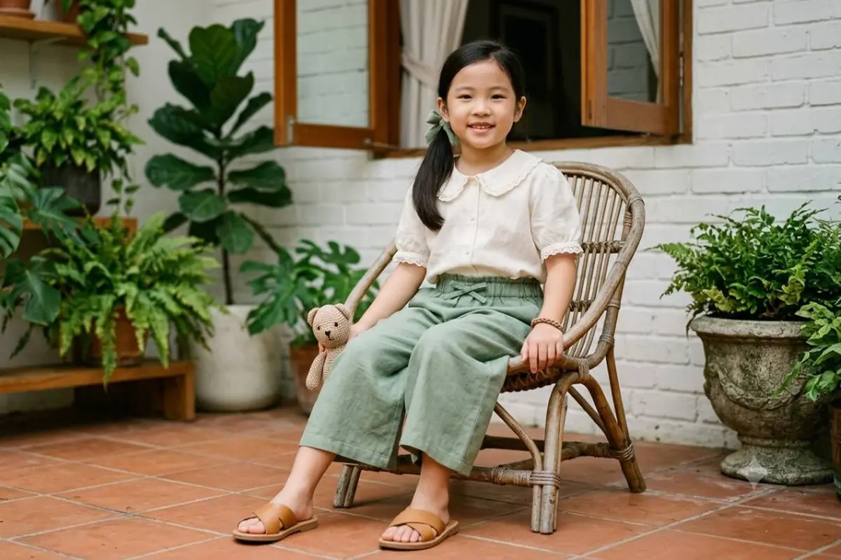 Celana Kulot Anak Perempuan dengan Bahan Lembut, Nyaman untuk Aktivitas Harian