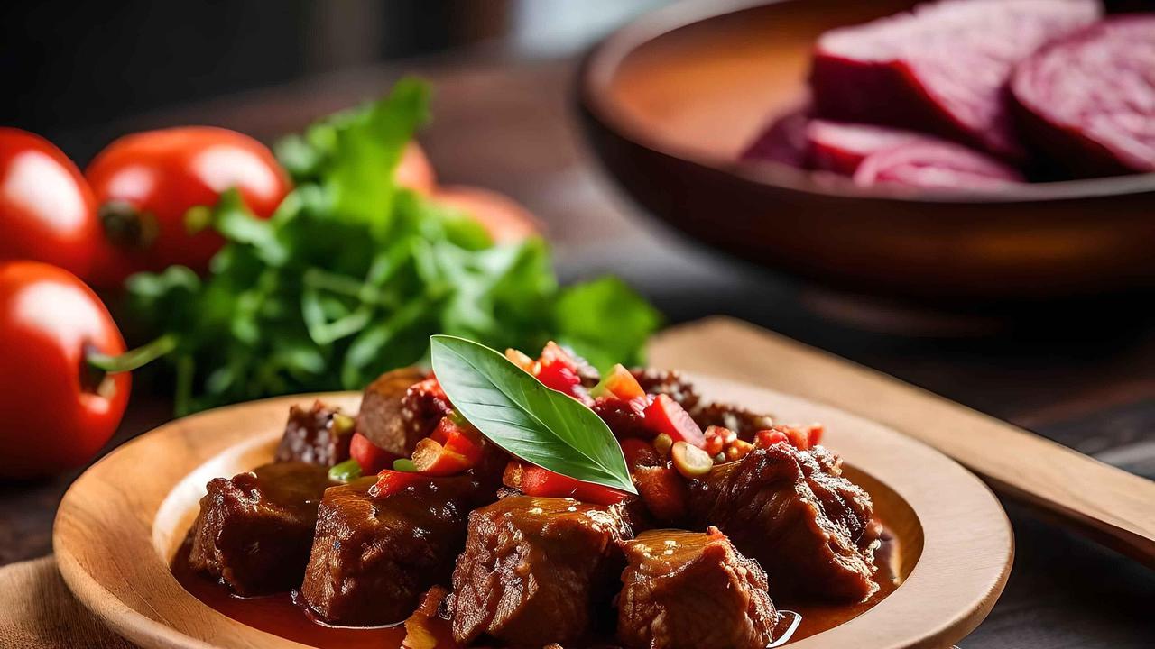 ilustrasi masakan rendang