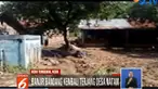 Jembatan penghubung yang terletak di Desa Jalatunda putus saat diterjang banjir bandang tiga hari lalu.