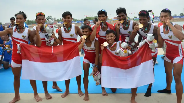 Dayung Rebut Emas Kesembilan Indonesia