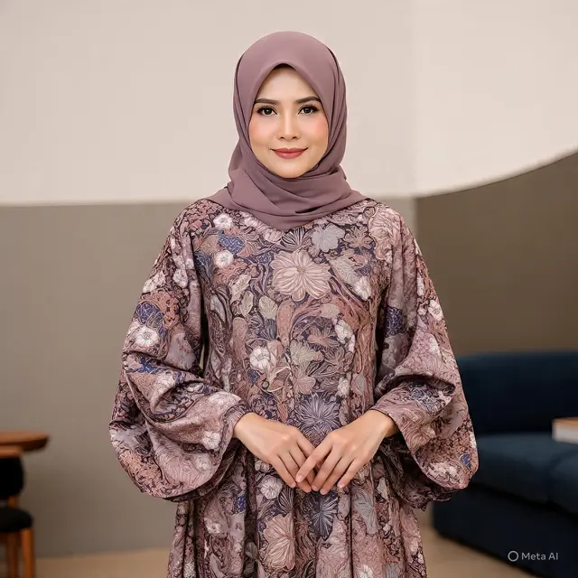 Gamis Batik Ibu-Ibu Umur 50