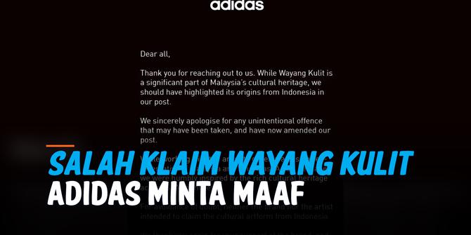 VIDEO: Sebut Wayang Kulit Budaya Asal Malaysia, Adidas Minta Maaf