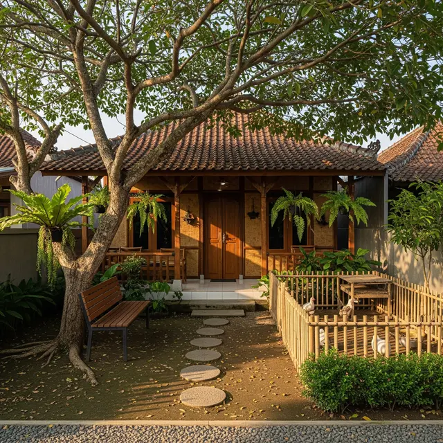 9 Desain Halaman Rumah Desa Dekat Ternak Tetap Estetik