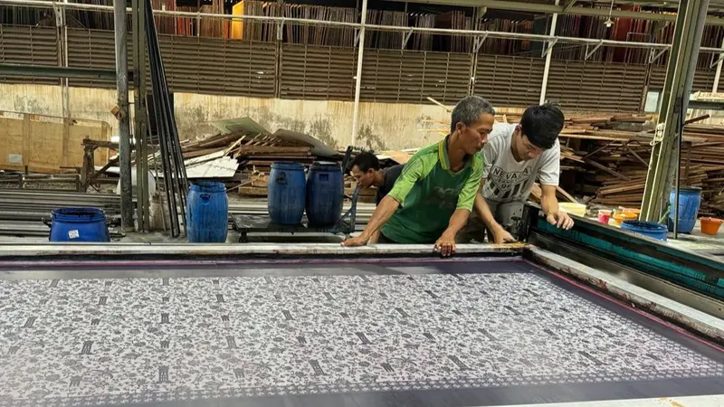 Proses produksi batik di 72 Batik Yogyakarta. (Istimewa)