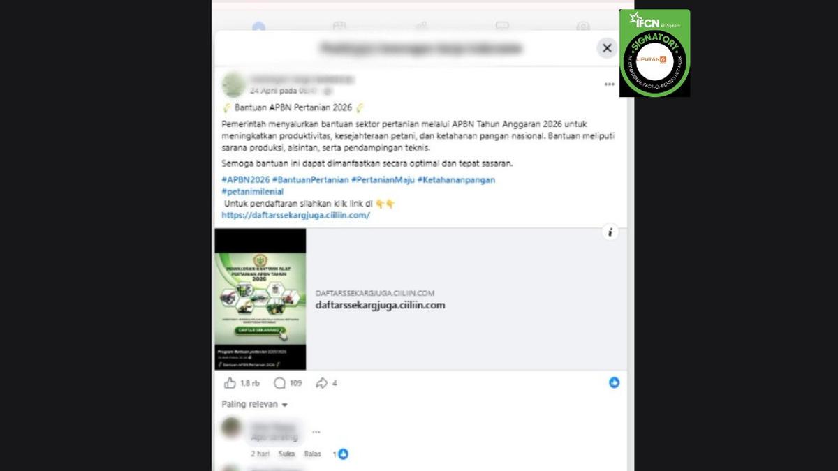 Hoaks Bantuan Alat Pertanian dari Kementan Marak Beredar di Medsos, Cek Faktanya