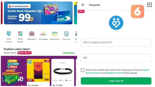Cara Gunakan PeduliLindungi di Tokopedia