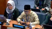 Gubernur Jawa Barat Ridwan Kamil mewakili Divisi Asia Tenggara berbicara tentang penggunaan toponimi sebagai alat bantu dalam mempercepat penanganan gempa bumi di Kabupaten Cianjur. (Foto: Dok. Diskominfo Jabar)