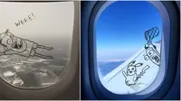 jendela pesawat kocak (Sumber: @goodandshiddy)